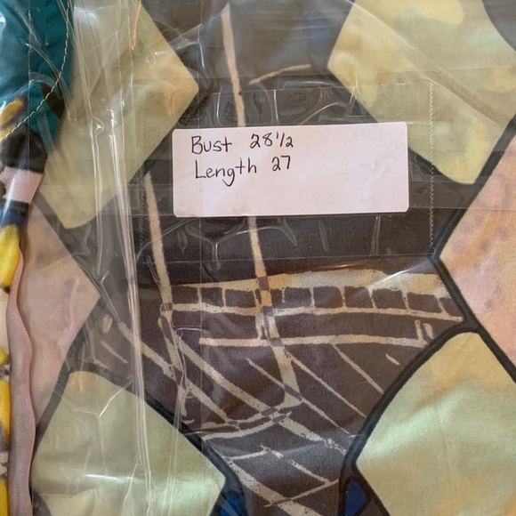 Johnny Was Intarsia Kaleidoscope Silk Blouse M NWT - Picture 6 of 7